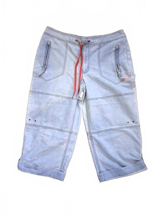 B.U.M. Equipment Denim - VTG BUM Equipment Women's Missy Size 12, 32x20 Mid Rise Blue Denim Capri Pants